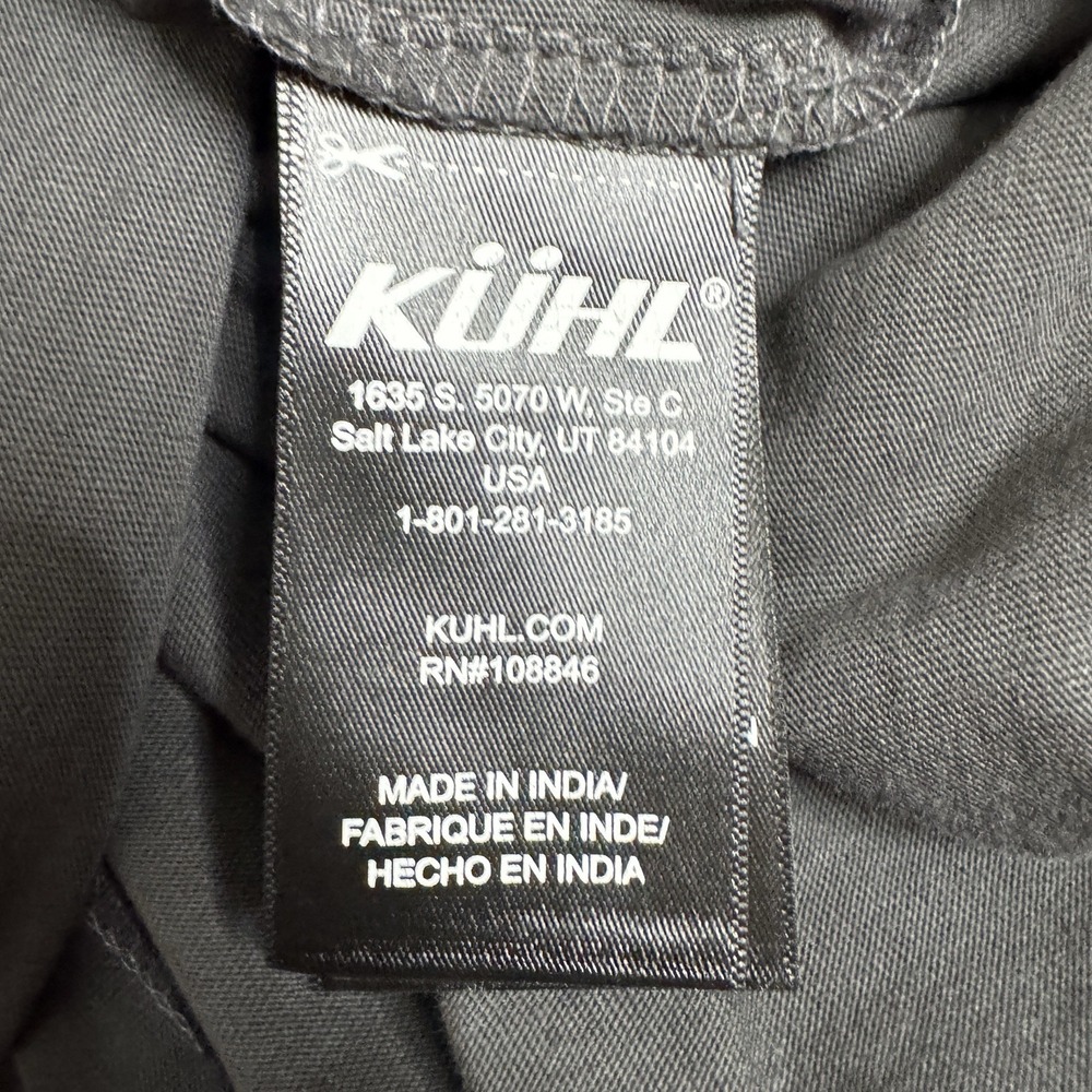 KUHL Wildfibre‎ Shirt Mens XL Gray Outdoors Casual Comfort Short Sleeve  Organic - Picture 9 of 11